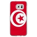 CRYSGALS7EDGEDRAPTUNISIE - Coque rigide transparente pour Samsung Galaxy S7-Edge avec impression Motifs drapeau de la Tunisie