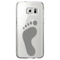 CRYSGALS7EDGEPIED - Coque rigide transparente pour Samsung Galaxy S7-Edge avec impression Motifs empreinte de pied