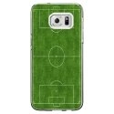 CRYSGALS7EDGETERRAINFOOT - Coque rigide transparente pour Samsung Galaxy S7-Edge avec impression Motifs terrain de football
