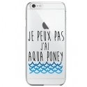 CRYSIP6PEUXPASPONEY - Coque rigide iPhone 6S avec impression Je peux pas j ai Aqua Poney
