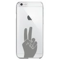 CRYSIP6PLUSMAINPEACE - Coque rigide pour Apple iPhone 6 Plus avec impression Motifs main Peace and Love