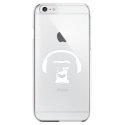 CRYSIP6PLUSSINGECASQ - Coque rigide pour Apple iPhone 6 Plus avec impression Motifs singe avec son casque