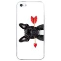 CRYSIPHONE5CDOGVALENTIN - Coque rigide transparente pour Apple iPhone 5C avec impression Motifs bulldog valentin