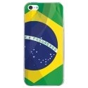 CRYSIPHONE5CDRAPBRESIL - Coque rigide transparente pour Apple iPhone 5C avec impression Motifs drapeau du Brésil