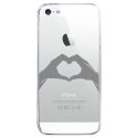CRYSIPHONE5CMAINCOEUR - Coque rigide transparente pour Apple iPhone 5C avec impression Motifs mains en forme de coeur