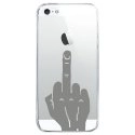 CRYSIPHONE5CMAINDOIGT - Coque rigide transparente pour Apple iPhone 5C avec impression Motifs doigt d'honneur