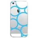 CRYSIPHONE5CRONDSBLEUS - Coque rigide transparente pour Apple iPhone 5C avec impression Motifs ronds bleus