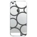 CRYSIPHONE5CRONDSGRIS - Coque rigide transparente pour Apple iPhone 5C avec impression Motifs ronds gris