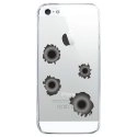 CRYSIPHONE5CTROUBALLE - Coque rigide transparente pour Apple iPhone 5C avec impression Motifs impacts de balles