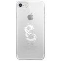 CRYSIPHONE7DRAGONTRIBAL - Coque rigide transparente pour Apple iPhone 7 avec impression Motifs dragon tribal