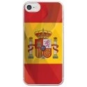 CRYSIPHONE7DRAPESPAGNE - Coque rigide transparente pour Apple iPhone 7 avec impression Motifs drapeau de l'Espagne