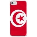 CRYSIPHONE7DRAPTUNISIE - Coque rigide transparente pour Apple iPhone 7 avec impression Motifs drapeau de la Tunisie