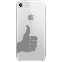 CRYSIPHONE7MAINPOUCE - Coque rigide transparente pour Apple iPhone 7 avec impression Motifs pouce levé
