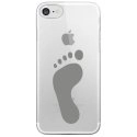CRYSIPHONE7PIED - Coque rigide transparente pour Apple iPhone 7 avec impression Motifs empreinte de pied