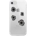 CRYSIPHONE7TROUBALLE - Coque rigide transparente pour Apple iPhone 7 avec impression Motifs impacts de balles