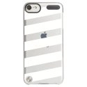 CRYSTOUCH5BANDESBLANCHES - Coque rigide transparente pour Apple iPod Touch 5 avec impression Motifs bandes blanches