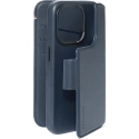 DECODED-2EN1IP15PRONAV - Etui Decoded Premium détachable 2en1 Phone 15 PRO cuir bleu marine (Coque + Rabat portefeuille)