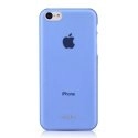 DEVIA-SKIN5CBLEU - Coque ultra-fine rigide translucide bleue pour iPhone 5c