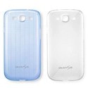 DUOTPU9300BLEUMIXTE - pack Duo de coques origine Samsung Galaxy S3 bleu blanc translucide extra fin