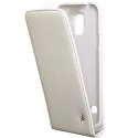 DVSLIMS5BLANC - Etui Slim à rabat pour Galaxy S5 coloris blanc lisse aspect mat logo argenté