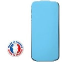 ETUICOXIP5MF-BLEU - ETUICOXIP5MIFV2B Etui coque bleu pour iPhone 5s made in france