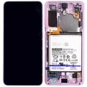 FACEAV-S21VIOLETBAT - Ecran complet origine Samsung Galaxy S21(5G) coloris Phantom Violet avec batterie
