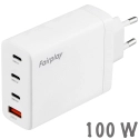 FAIRPLAY-GAN100W4USB - Chargeur secteur de FairPlay 3 x USB-C et 1 x USB puissance 100W technologie GaN