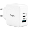 FAIRPLAY-MONZA30WUSBC - Chargeur secteur Monza de FairPlay USB-C et USB puissance 30W
