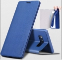FIB-NOTE8BLEU - Etui X-Level FIB pour Galaxy Note 8 coloris bleu rabat latéral