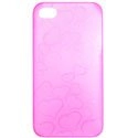 FITCOEURIP4ROSE - Housse SoftyGel Coeurs Rose pour iPhone 4