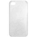 FITCOEURIP4TRANS - Housse SoftyGel Coeurs pour iPhone 4