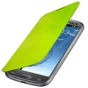 FLIPCOVS3VERT - Etui à rabat latéral vert Samsung Galaxy S3 i9300