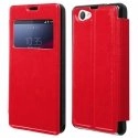 FOLIOVIEWXPEZ1COMPROUGE - Etui Slim Folio View articulé rouge stand pour Sony Xperia Z1 Compact