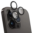 FORCEAPN-IP15PRONOIR - Vitre protection appareil photo iPhone 15 Pro / 15 Pro Max en verre trempé contour noir
