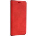 FORCELL-SILKIPXSROUGE - Etui portefeuille rouge vintage avec rabat latéral iPhone XS