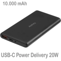 FP-PBN-10K - Batterie PowerBank FAIRPLAY de 10.000 mAh noire USB-C POWER-DELIVERY 20W