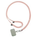 FPTCOU-ROSEGOLD - Cordon tour de cou rose doré détachable et ajustable fixation universelle pour coque téléphone