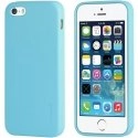 GCASENOBLEIP5BLEU - Coque GCase Noble aspect cuir bleu pour iPhone 5s