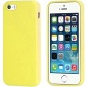 GCASENOBLEIP5JAUNE - Coque GCase Noble aspect cuir jaune pour iPhone 5s