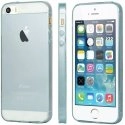 GCASESKINIP5BLEU - Coque GCase ultra fine Skin Gel coloris bleu translucide pour iPhone 5s