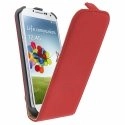 GTSLIMS4ROUGE - Etui Slim rouge pour Galaxy S4 à rabat vertical fermeture magnétique