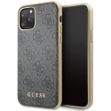GUHCN61G4GG - Coque souple iPhone 11 Guess motif logo 4G contour gold