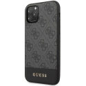 GUHCN61G4GLGR - Coque souple iPhone 11 Guess motif logo 4G