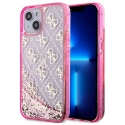 GUHCP14SLC4PSGP - Coque souple iPhone 14 Guess collection Liquid Strass rose