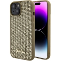 GUHCP15SPMSDGSD - Coque souple iPhone 15 Guess collection Sequin Gold (paillettes/strass)