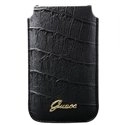 GUESSPOUCHL-CROCONO - GUPOS3CMB Etui pouch Luxe Guess crocodile noir taille L pour Samsung Galaxy S3 i9300