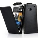 HKLAM-ONEMINI - Etui à rabat noir HTC One Mini avec fermeture magnétique