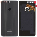 HONOR-DOSHONOR8NOIR - Dos cache arrière origine Honor-8 en verre coloris noir avec lentille photo et capteur empreintes