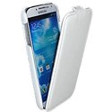 HOSOAXBLANCS4 - Etui haut de gamme cuir blanc Samsung Galaxy S4 i9500