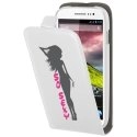 HPRN2L520SOSEXY - Etui Flip à rabat blanc avec motif Femme debout So Sexy pour Nokia Lumia 520